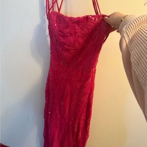 Windsor Strapless Fuchsia Sequin Dress